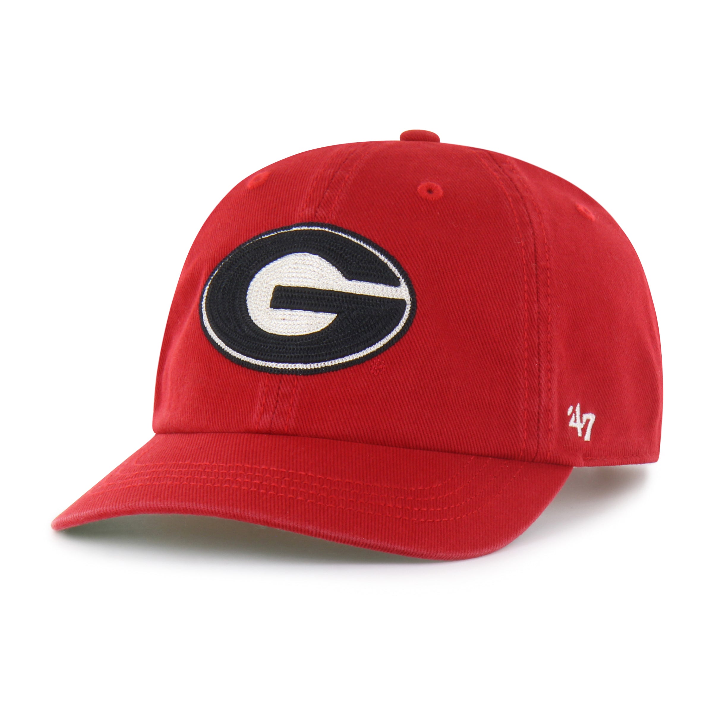 GEORGIA BULLDOGS CHAIN SIDE STITCH '47 CLEAN UP SHORT VISOR