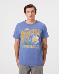 SEATTLE MARINERS COOPERSTOWN GAME WORN HEAVY '47 SLUB TEE