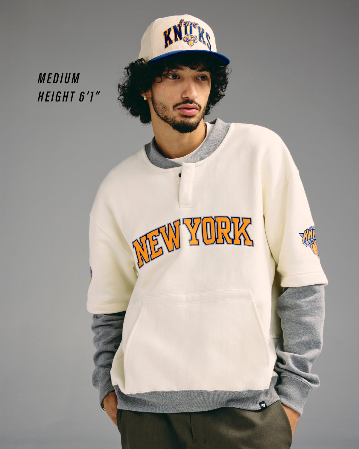 BOSTON CELTICS TRIFECTA '47 DOUBLE LAYERED SNAP CREW