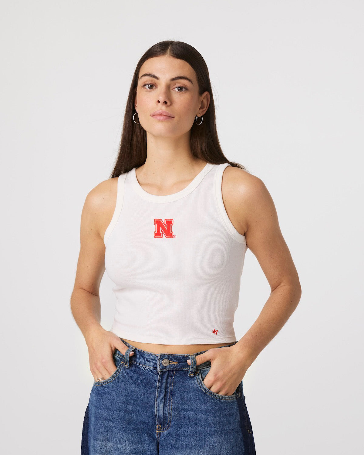 NEBRASKA CORNHUSKERS UPLIFT '47 BABY RIB TANK WOMENS