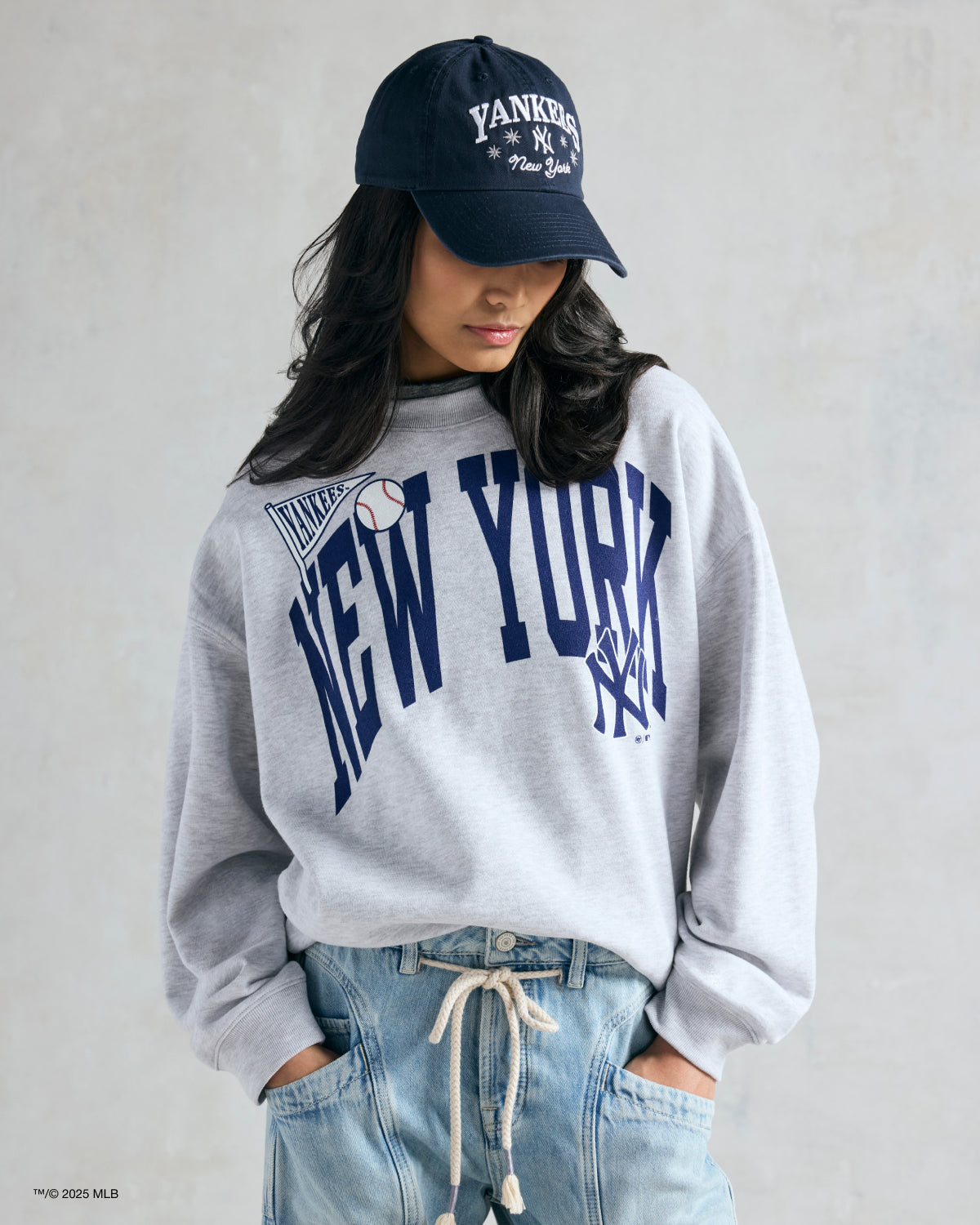 LOS ANGELES DODGERS ARCHED ICON '47 OVERSIZED CREW WOMENS