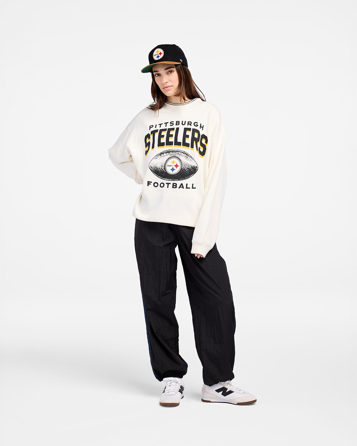 PITTSBURGH STEELERS ARCH CLOUD '47 OVERSIZED CREW WOMENS