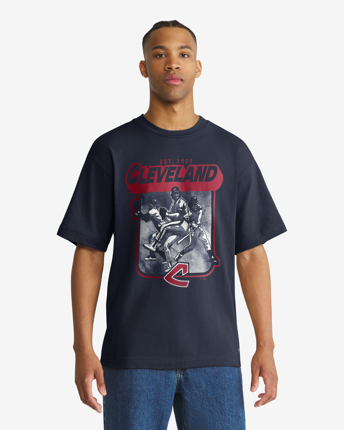 CLEVELAND GUARDIANS COOPERSTOWN INFIELD FLY '47 FOUNDATION TEE