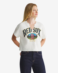 BOSTON RED SOX OPEN CITY '47 OVERSIZED NOTCH NECK TEE WOMENS